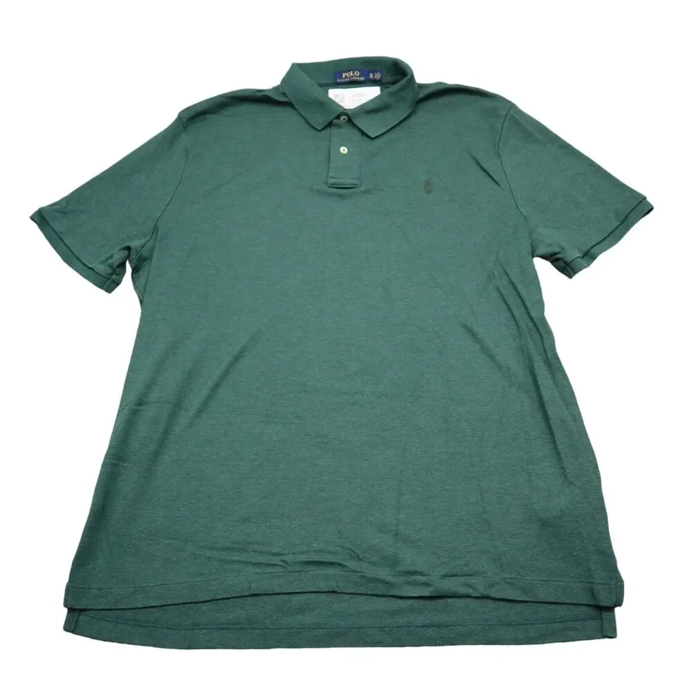 Polo Ralph Lauren Shirt Mens XL Extra Green Polo Rugby Casual Dress Pony